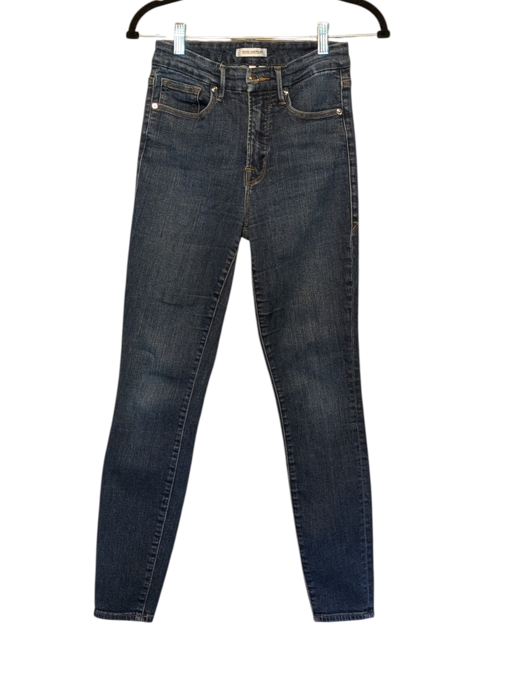 Good American High-Rise Skinny Jeans in Dark Wash